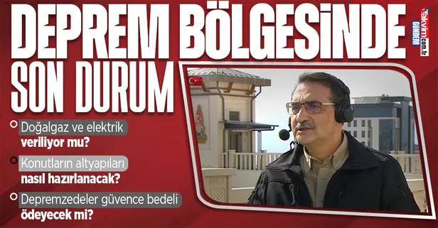 Enerji ve Tabii Kaynaklar Bakanı Fatih Dönmez'den A Haber canlı yayınında önemli açıklamalar: Elektrik ve doğalgaz verilmeyen noktalar var mı?