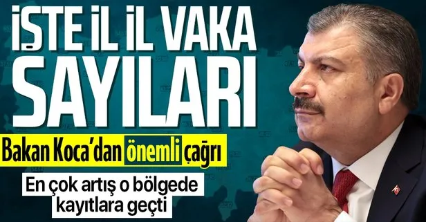 İllere göre haftalık vaka sayısı açıklandı