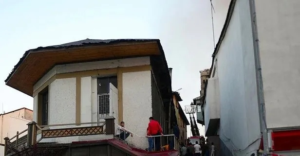 Erzurum’da tarihi ev yandı