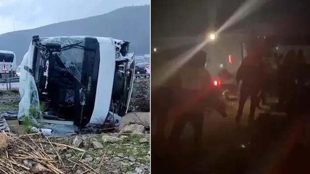 Mersin'de Akkuyu Nükleer Güç Santrali işçilerinin servisi devrildi: 11 yaralı! Peş peşe servis kazaları dikkat çekiyor-6