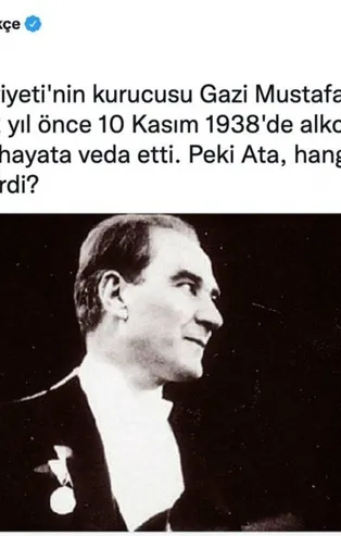 Euronews Türkçe'den 10 Kasım'da provokasyon kokan Atatürk paylaşımı