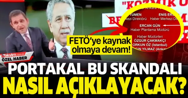 Arınç’ın KHK faciadır söylemleri üzerinden AK Parti’yi karalamak isteyen Fatih Portakal FETÖ’cü Ercan Gün’ü beslemeye devam ediyor