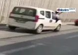 Düğün konvoyunda akılalmaz manzara