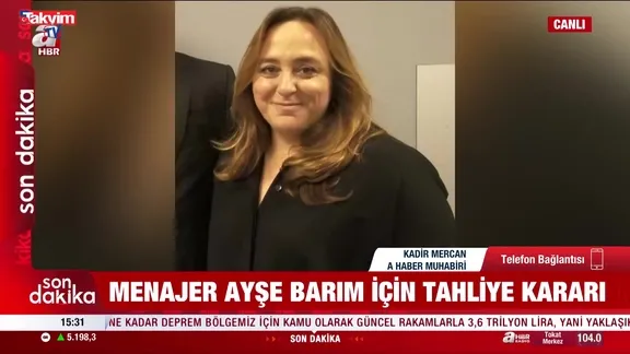 Ayşe Barım davasında karar: Adli kontrol şartıyla tahliye