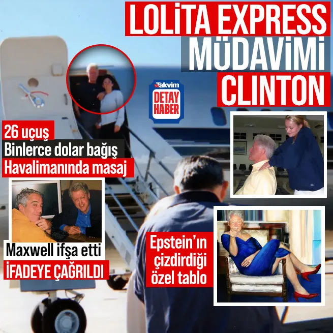 Lolita Express’in müdavimi Bill Clinton! Maxwell 100 isim verdi Clintonlar ifadeye çağrıldı: 10 yıllık ilişki, bağışlar, seyahatler