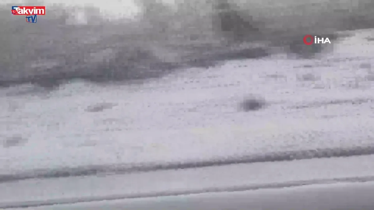 Tekirdağ'ın Malkara'da kar yağışı!