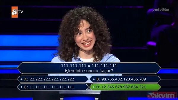 İşte Kim Milyoner Olmak İster'de yarışmacının cevapladığı diğer sorular...