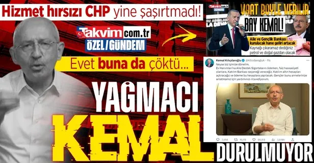 Hizmet hırsızı CHP yine şaşırtmadı! Kılıçdaroğlu, Başkan Erdoğan’ın müjdesini verdiği ’Aile ve Gençlik Bankası’ projesine çöktü