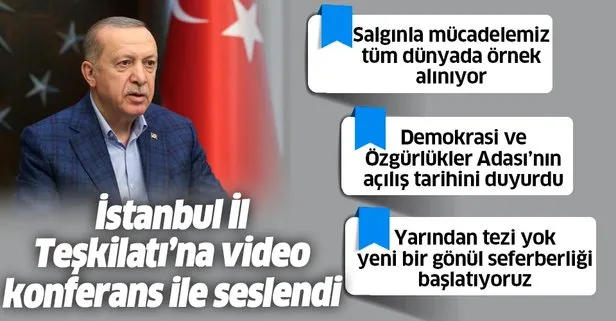 Son dakika: Başkan Erdoğan AK Parti İstanbul İl Teşkilatı ile video konferans gerçekleştirdi