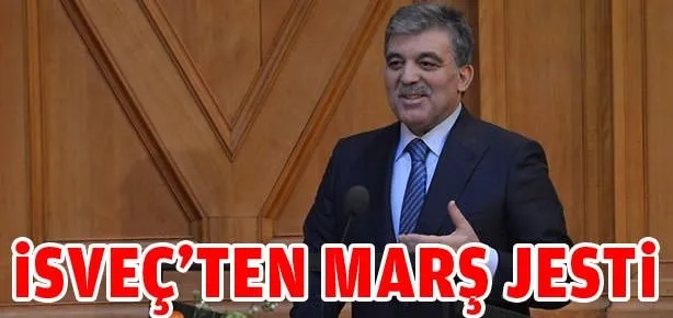 İsveç’ten Marş jesti