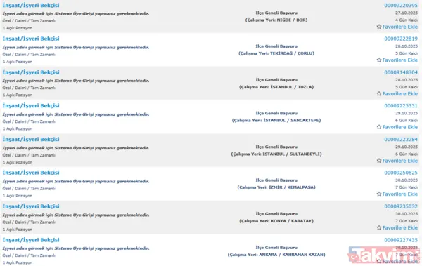 İŞKUR'dan KPSS'siz bekçi alımı fırsatı: Hangi şehirlerde BEKÇİ alımı var, başvuru şartları nedir? - 5