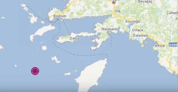Son dakika: Muğla Datça açıklarında 5 büyüklüğünde deprem | AFAD'dan açıklama geldi (Son depremler)