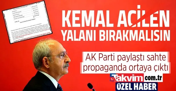 CHP’li Kemal Kılıçdaroğlu’nu utandıracak fark! AK Parti paylaştı, sahte propaganda ortaya çıktı