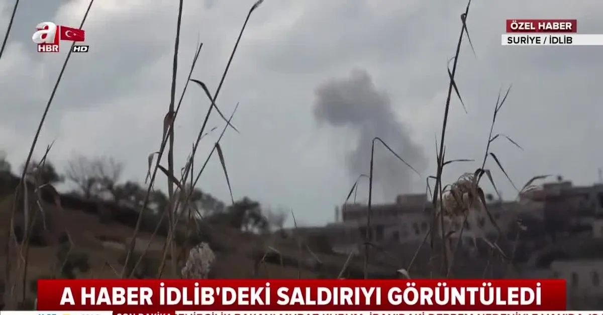Droneler koordinat verdi Esad rejimi İdlib'e bomba yağdırdı! İdlib'e bombardıman anı kamerada |Video