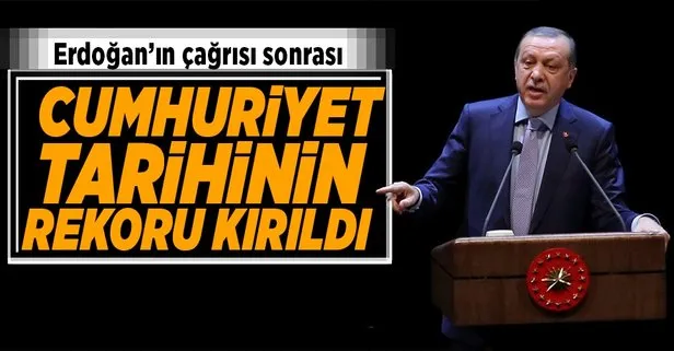 Cumhurbaşkanı Erdoğan’ın çağrısıyla başlayan istihdam seferberliğinde rekor
