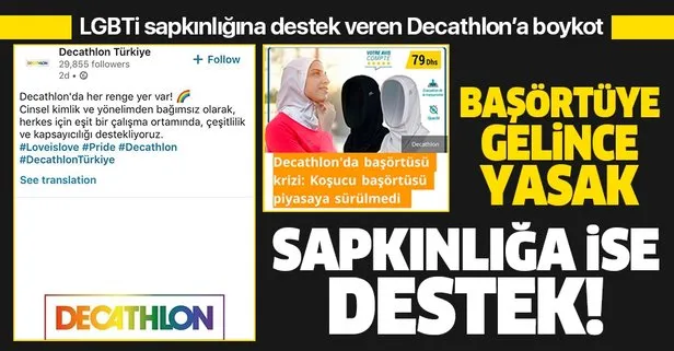LGBTİ sapkınlığına destek veren Decathlon’a sosyal medyada boykot çağrısı