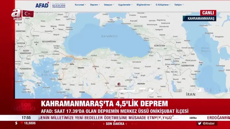 SON DAKİKA: Kahramanmaraş’ta 4,6’lik deprem!