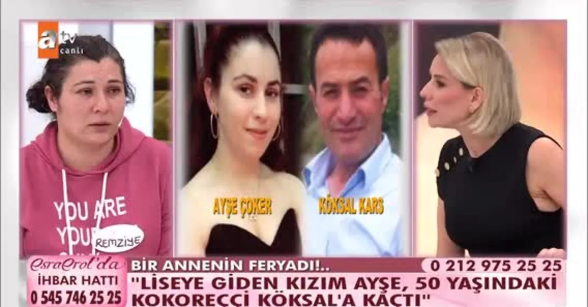 Esra Erol'da bir annenin feryadı: ''Liseye giden kızım Ayşe, 50 yaşındaki kokoreççi Köksal'a kaçtı''
