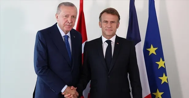 Başkan Erdoğan Fransa Cumhurbaşkanı Macron'la görüştü! Neler konuşuldu?