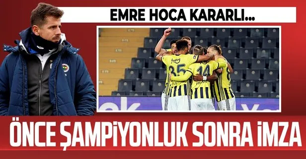 Fenerbahçe’de Emre Belözoğlu’nun önceliği şampiyonluk! Benim imzam sorun değil