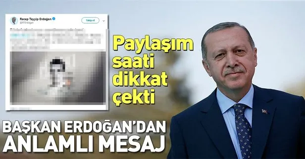 Başkan Erdoğan'dan dikkat çeken paylaşım
