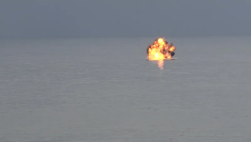 Ukrayna'ya ait deniz aracı imha edildi, fotoğraf (İHA)