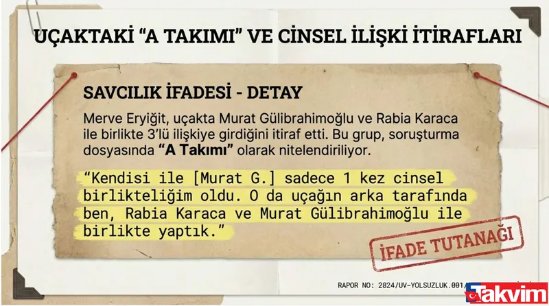 Haberde paylaşılan uçak yerleşim planında, yolcuların uçağın ön bölümünde oturduğu, ancak iddia edilen cinsel birlikteliğin uçağın ʺözel alanʺ olarak tanımlanan arka bölümünde gerçekleştiği belirtiliyor.