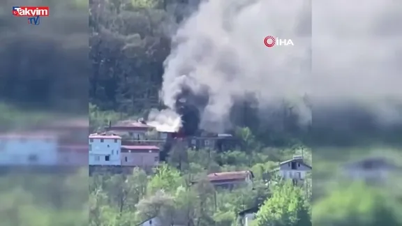 Ordu’da alevlere teslim olan ev küle döndü!