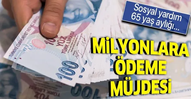 1.100 TL sosyal yardım,  65 yaş aylığı,  kısa çalışma ödeneği... Milyonlara ödeme günü