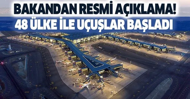 Bakan Karaismailoğlu açıkladı: Türkiye 48 ülke ile uçuş trafiğini sürdürüyor