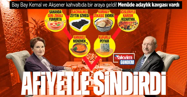 Kemal Kılıçdaroğlu, Meral Akşener ile kahvaltıda buluşup onca hakareti afiyetle sindirdi!