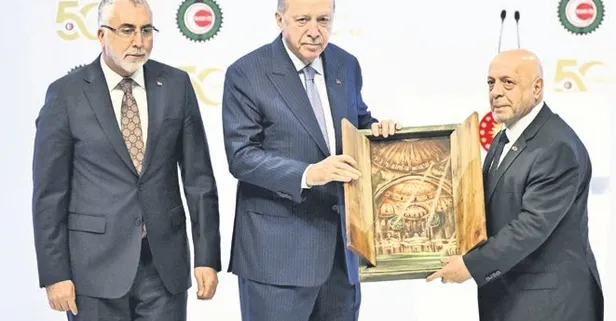 Başkan Erdoğan HAK-İŞ’in 50. yılında mesaj verdi: “Tek haneli enflasyon hedefimiz”