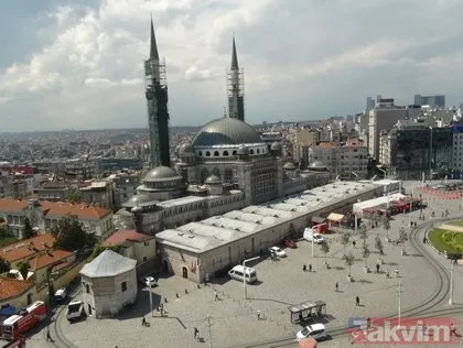Taksim Camii’nde sona doğru! Yüzde 90’ı bitti, son hali havadan görüntülendi