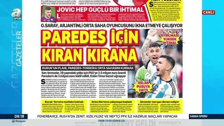 Leandro Parades Galatasaray'da!
