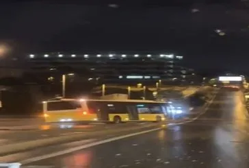 İstanbul Maltepe’de faciaya ramak kaldı! İETT otobüsü refüjü deldi geçti! İşte o anlar..