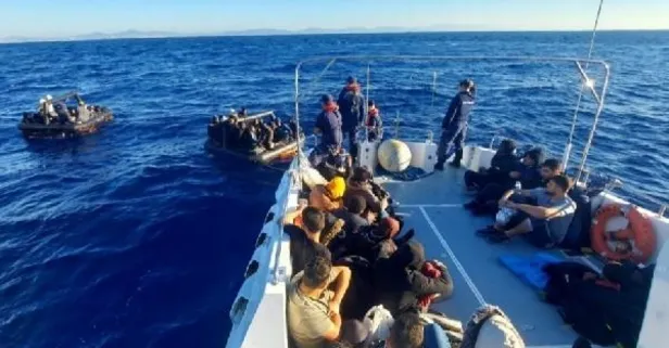Muğla Datça'da 64 göçmen kurtarıldı