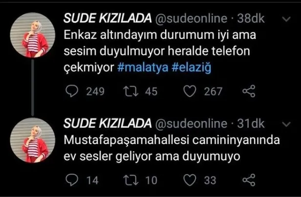 "Enkaz altındayım" diye tweet attılar! Rezil gerçek ortaya çıktı-1