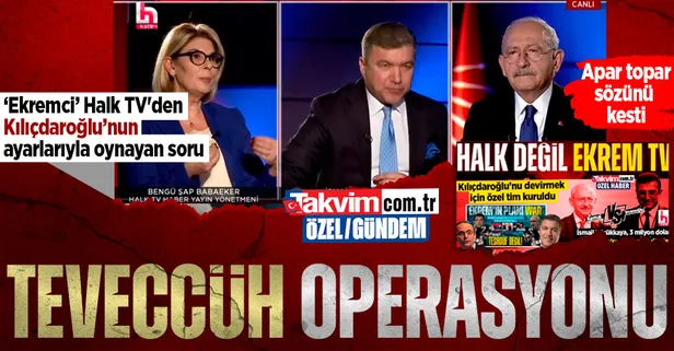 'Ekremci' Halk TV'den Kılıçdaroğlu'na 'teveccüh' operasyonu! Apar topar soruyu geçiştirdi: İmamoğlu ve Mansur Yavaş...