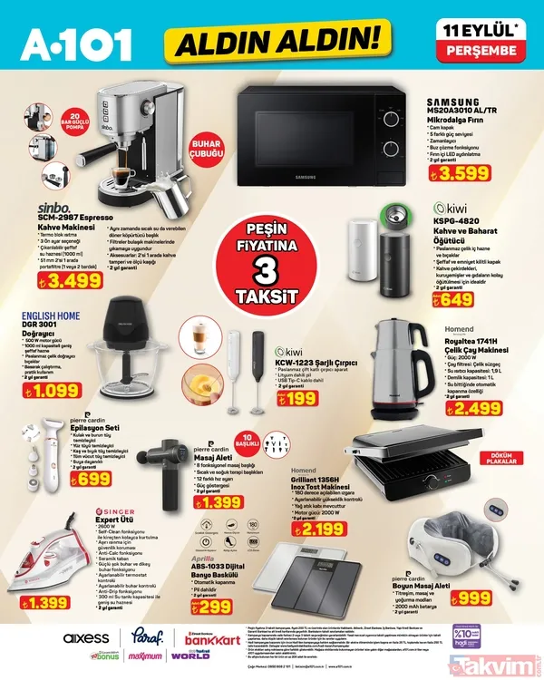 A101 Aktüel 11 Eylül fırsatları! Çeyiz ürünleri, buzdolabı, televizyon, kahve makinesi ve mutfak aletlerinde dev kampanya... - 7