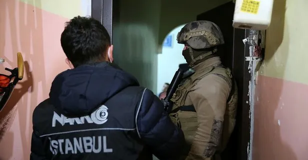 İstanbul’da uyuşturucu satıcılarına şafak baskını