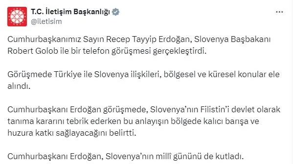 baskan-recep-tayyip-erdogan-slovenya-basbakani-robert-golob-ile-telefonda-gorustu-1719339184187.jpeg Başkan Recep Tayyip Erdoğan, Slovenya Başbakanı Robert Golob ile telefonda görüştü-2