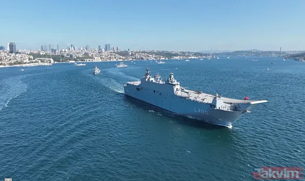 Preveze Deniz Zaferi’nin 486’ncı yıl dönümü: TCG Anadolu ve 15 savaş gemimiz İstanbul Boğazı'ndan geçti - 45