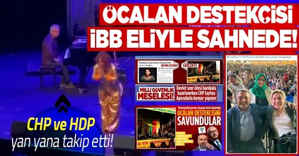 İmamoğlu İBB’si Öcalan posteri önünde konser veren Aynur Doğan’a sahne verdi: CHP’li ve HDP’li isimler yan yana izledi
