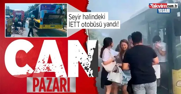 İstanbul Sarıyer’de seyir halindeki İETT otobüsü yandı! Yolcular büyük panik yaşadı