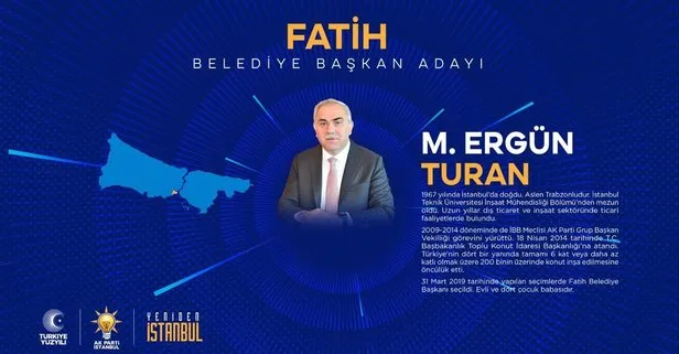 Mehmet Ergün Turan kimdir, nereli? AK Parti İstanbul Fatih Belediyesi başkan adayı kim oldu? MHP, CHP ve İYİ Parti adayları...