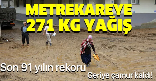 Rize'de 91 yılın en fazla yağışı! Metrekareye 271 kilo yağış!-1
