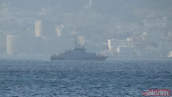 Rus askeri römorkörü ile anti-sabotaj botu Çanakkale Boğazı'ndan geçti - 11