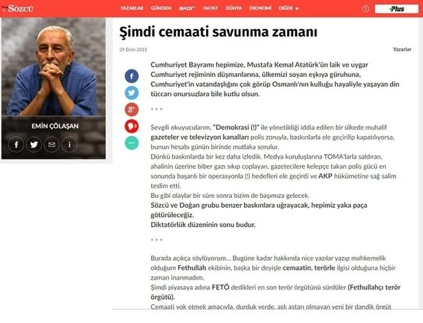 Sözcü gazetesi davasında karar! Emin Çölaşan ve Necati Doğru'ya FETÖ'den 3 yıl 6 ay hapis cezası!-1