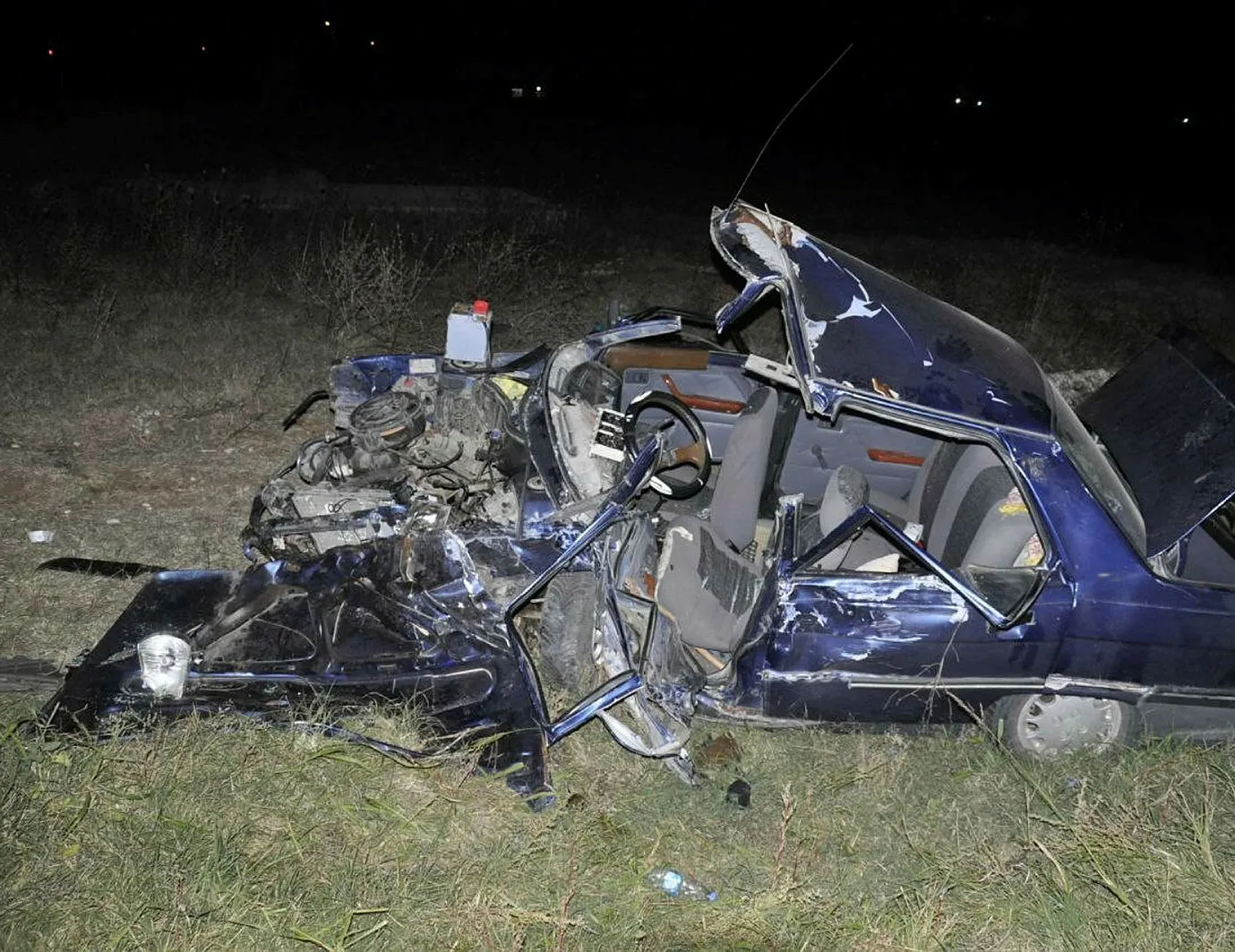 Tekirdağ’da korkunç kaza! Araç paramparça oldu