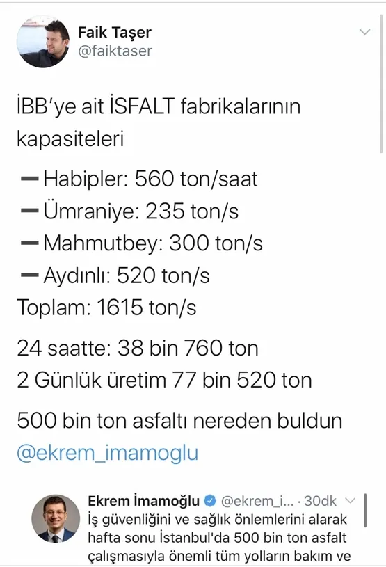 Siyasiler ve gazeteciler CHP'li İBB Başkanı İmamoğlu'nun 'asfalt' iddiasını yalanladı-10